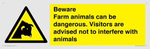 Beware Farm animals can be dangerous. Visitors are advised not to interfere with animals